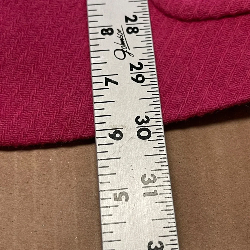 Vintage Women's Size‎ 10 Wool Blend Textured Hot Pink Blazer Jacket Pockets